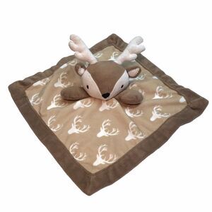 Levtex Baby Deer Lovey Security‎ Blanket  Baby Plush Lovie Brown Very Soft Thick